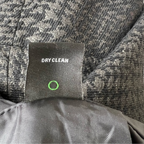 Willi Smith Black & Gold Metallic Shimmer Houndstooth Wool Blend Mini Skirt Sz 2 - Picture 10 of 10